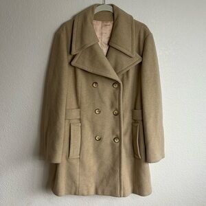 Mackintosh Wool Camel Pea Coat Union Made